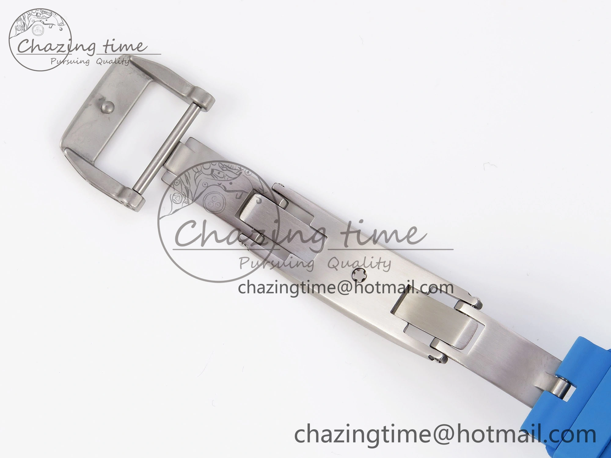 RM035 Blue Transparent RMF Best Edition Skeleton Dial on Blue Rubber Strap Clone RMUL2
