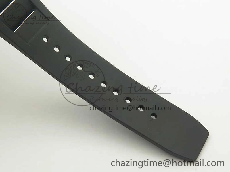 RM035 RG Diamonds Bezel KVF Best Edition Skeleton Dial on Black Rubber Strap MIYOTA8215