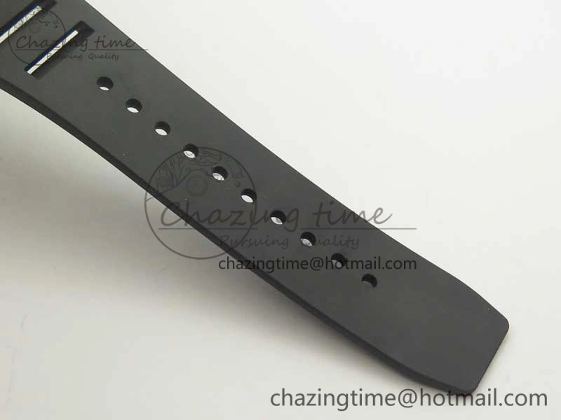 RM035 RG Diamonds Bezel KVF Best Edition Skeleton Dial on Black Rubber Strap MIYOTA8215