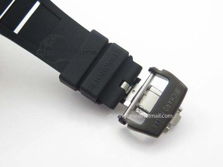 RM035 Rafael Nadal NTPT Carbon Black Skeleton Dial On Black Rubber Strap MIYOTA9015 RMF