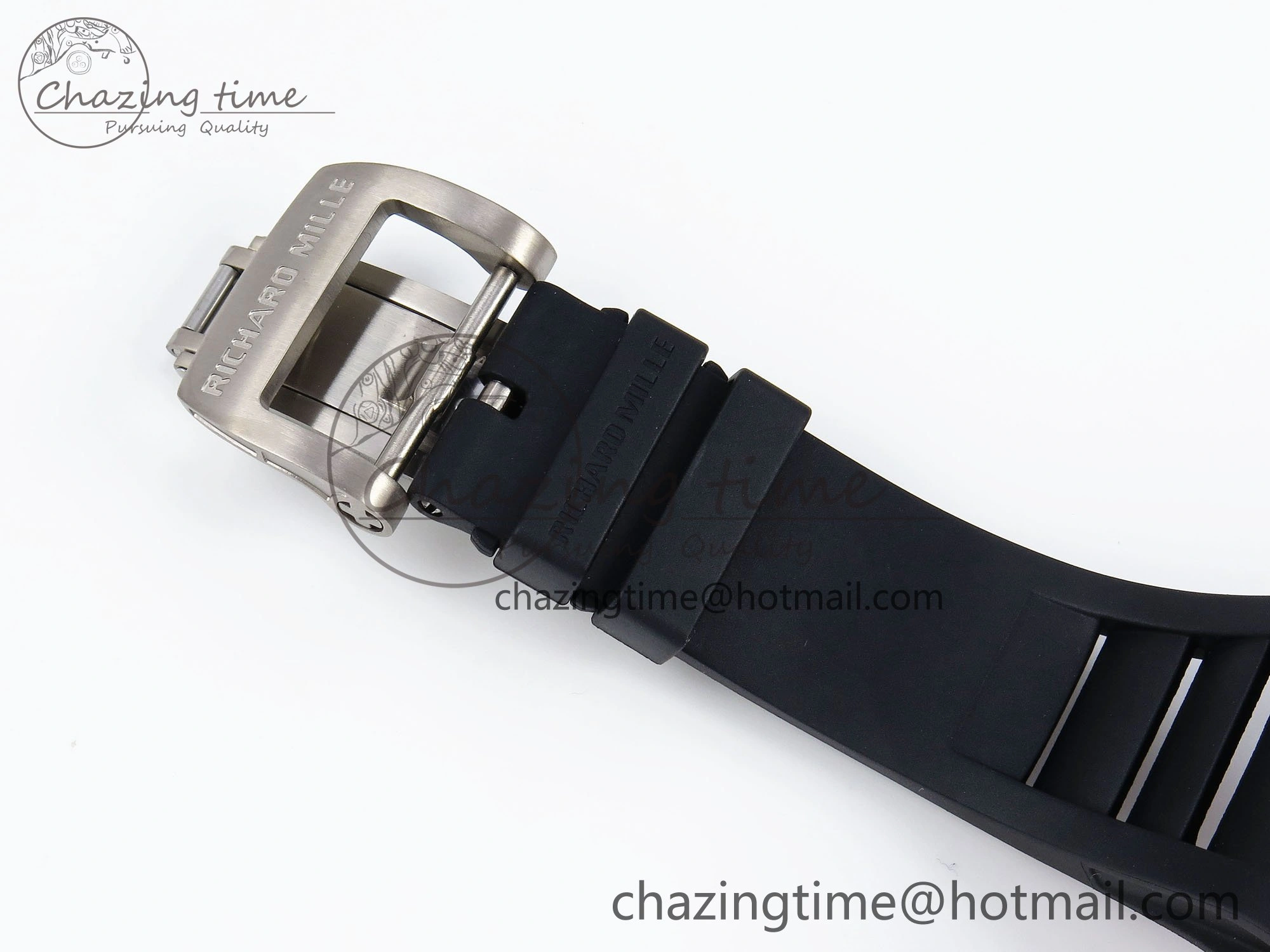 RM035 Red Carbon SONIC Best Edition Skeleton Dial on Black Rubber Strap Clone RMUL2
