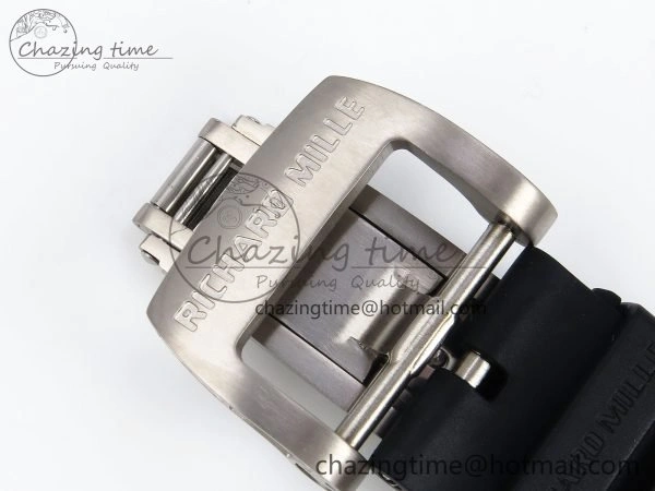 RM035 Red Carbon SONIC Best Edition Skeleton Dial on Black Rubber Strap Clone RMUL2
