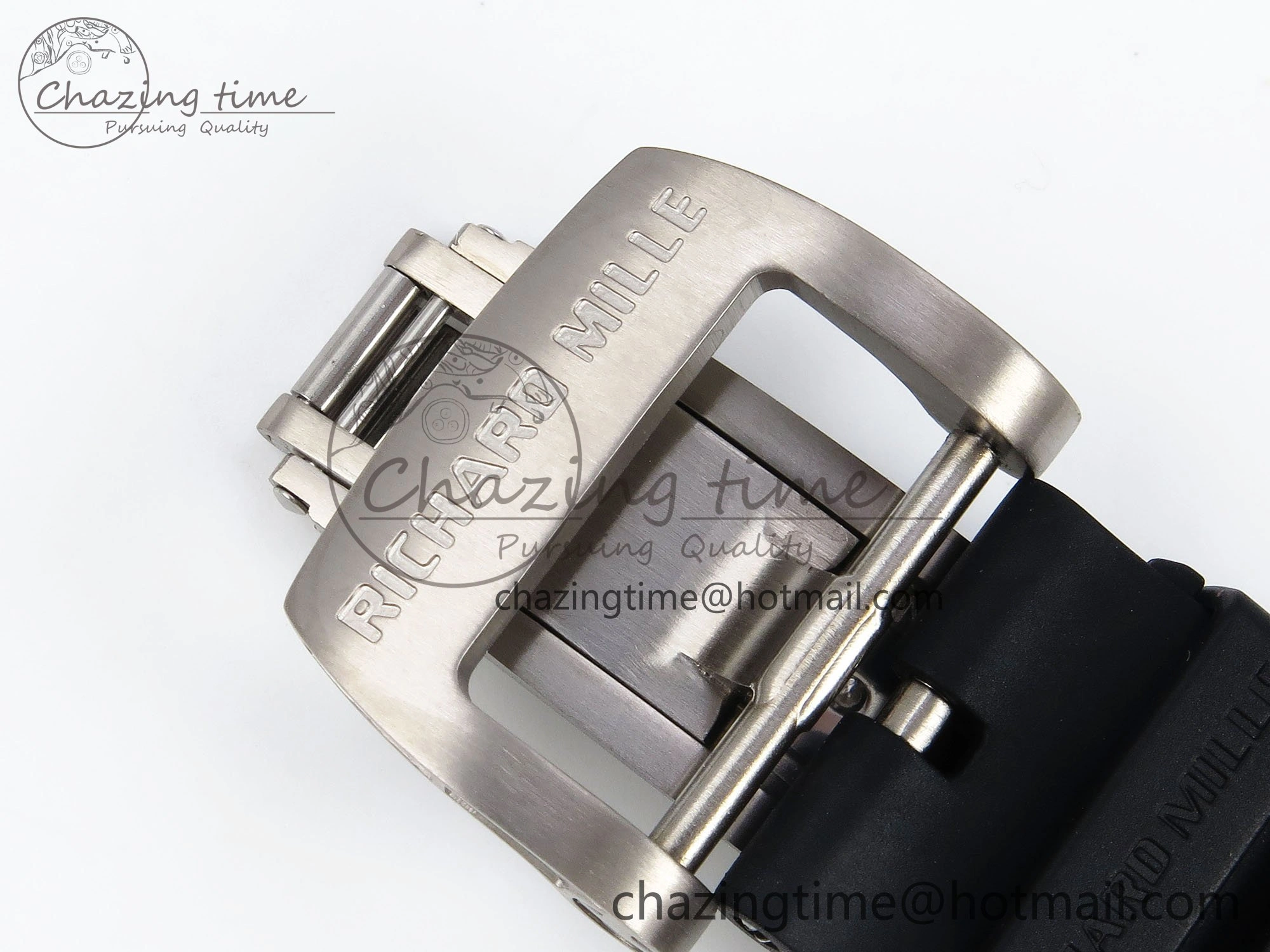 RM035 Red Carbon SONIC Best Edition Skeleton Dial on Black Rubber Strap Clone RMUL2