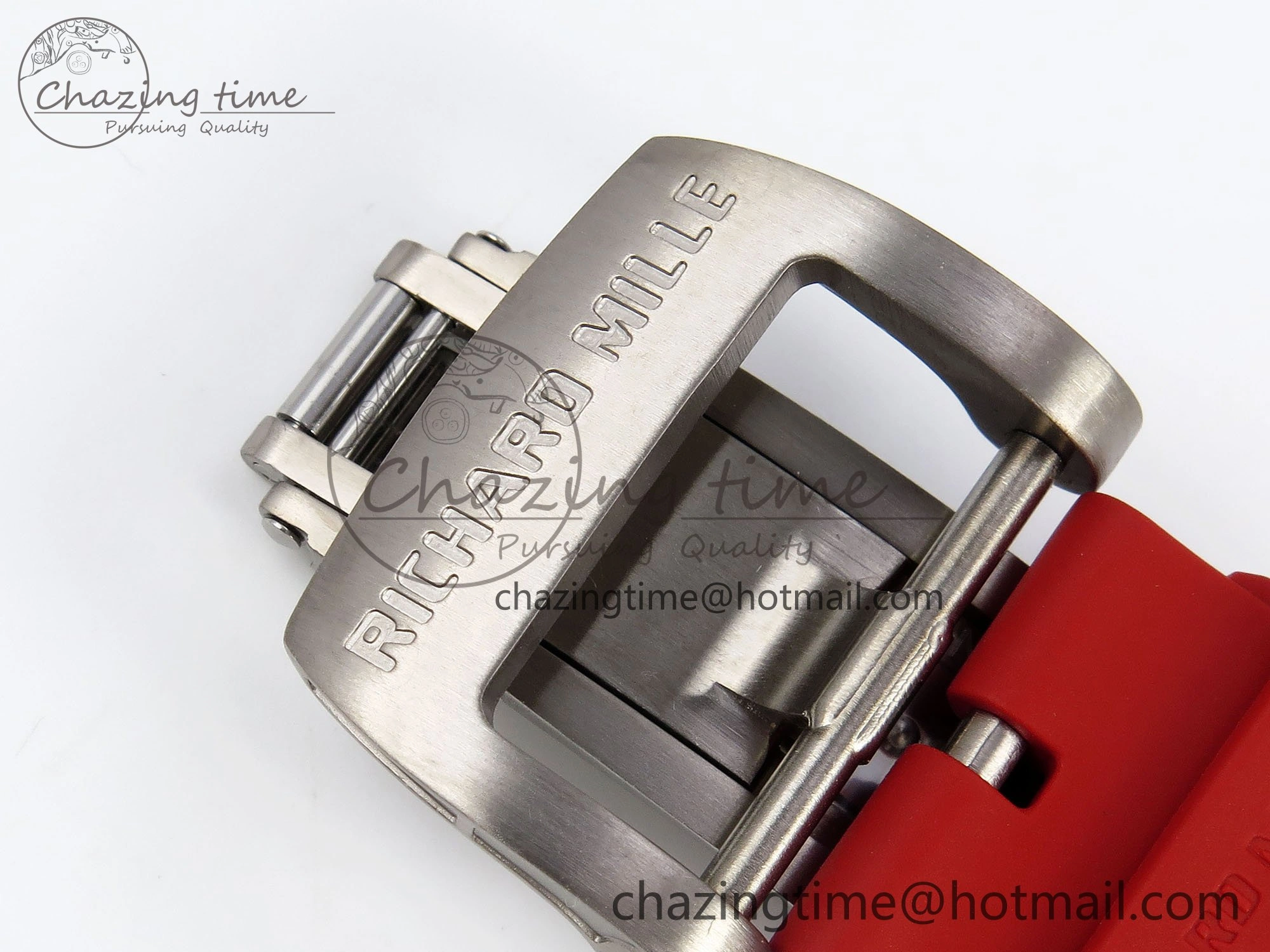 RM035 Red Carbon SONIC Best Edition Skeleton Dial on Red Rubber Strap Clone RMUL2