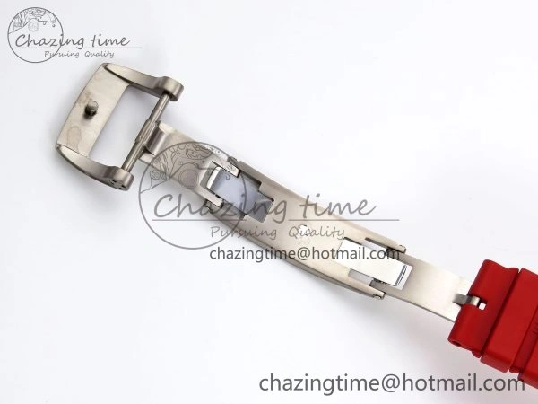 RM035 Red Carbon SONIC Best Edition Skeleton Dial on Red Rubber Strap Clone RMUL2