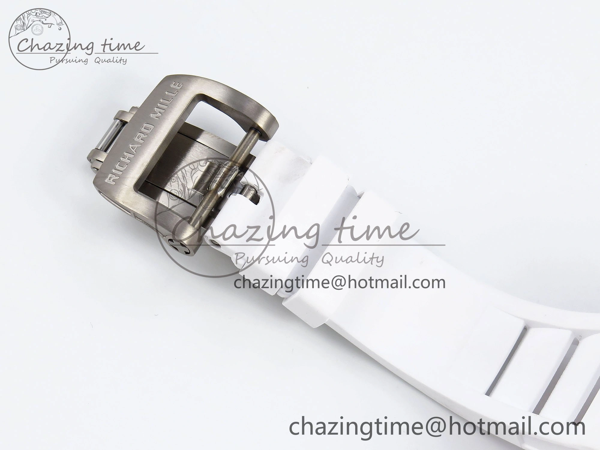 RM035 Red Carbon SONIC Best Edition Skeleton Dial on White Rubber Strap Clone RMUL2