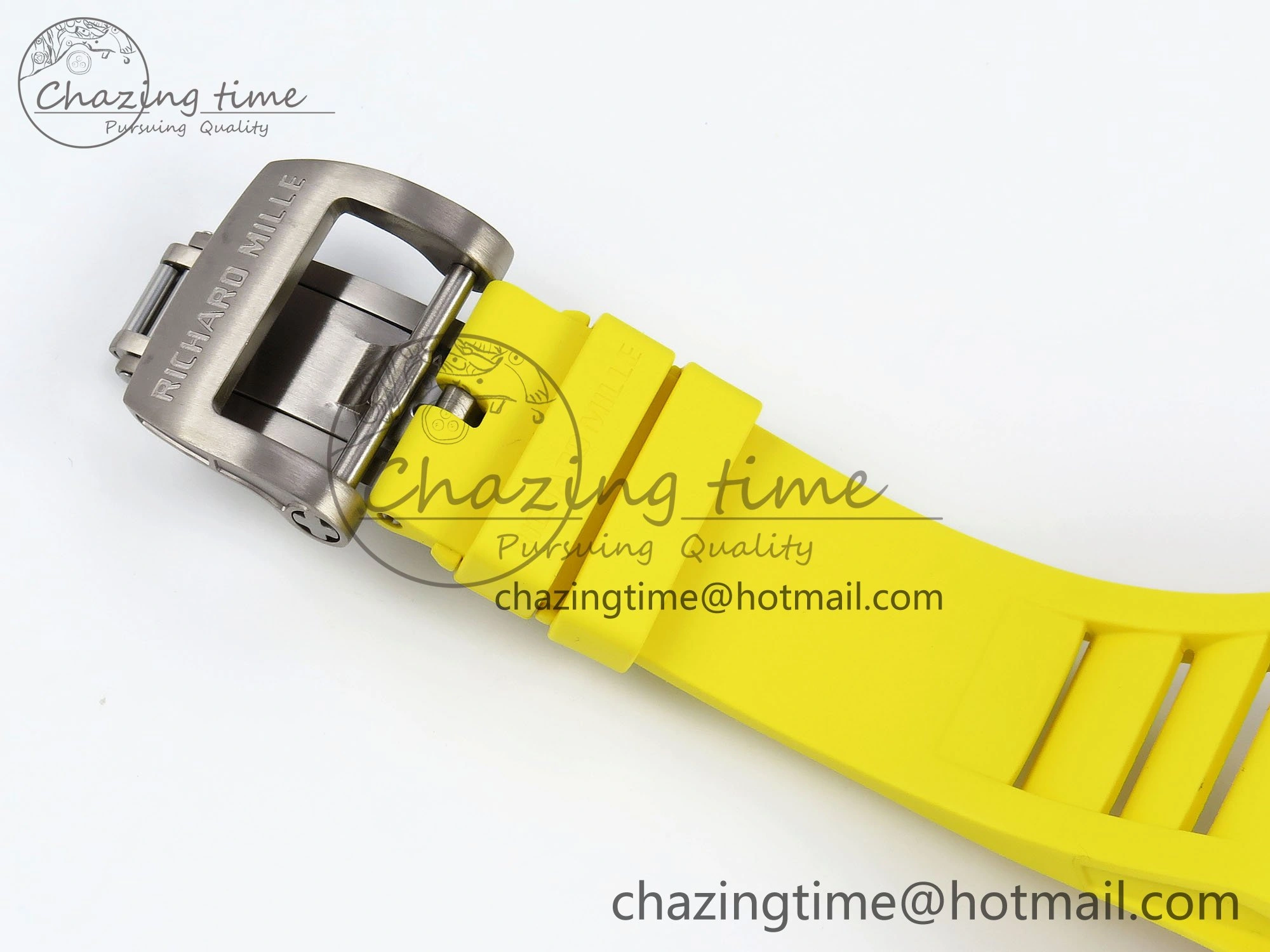 RM035 Red Carbon SONIC Best Edition Skeleton Dial on Yellow Rubber Strap Clone RMUL2