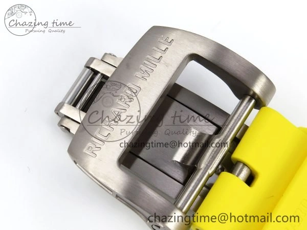 RM035 Red Carbon SONIC Best Edition Skeleton Dial on Yellow Rubber Strap Clone RMUL2