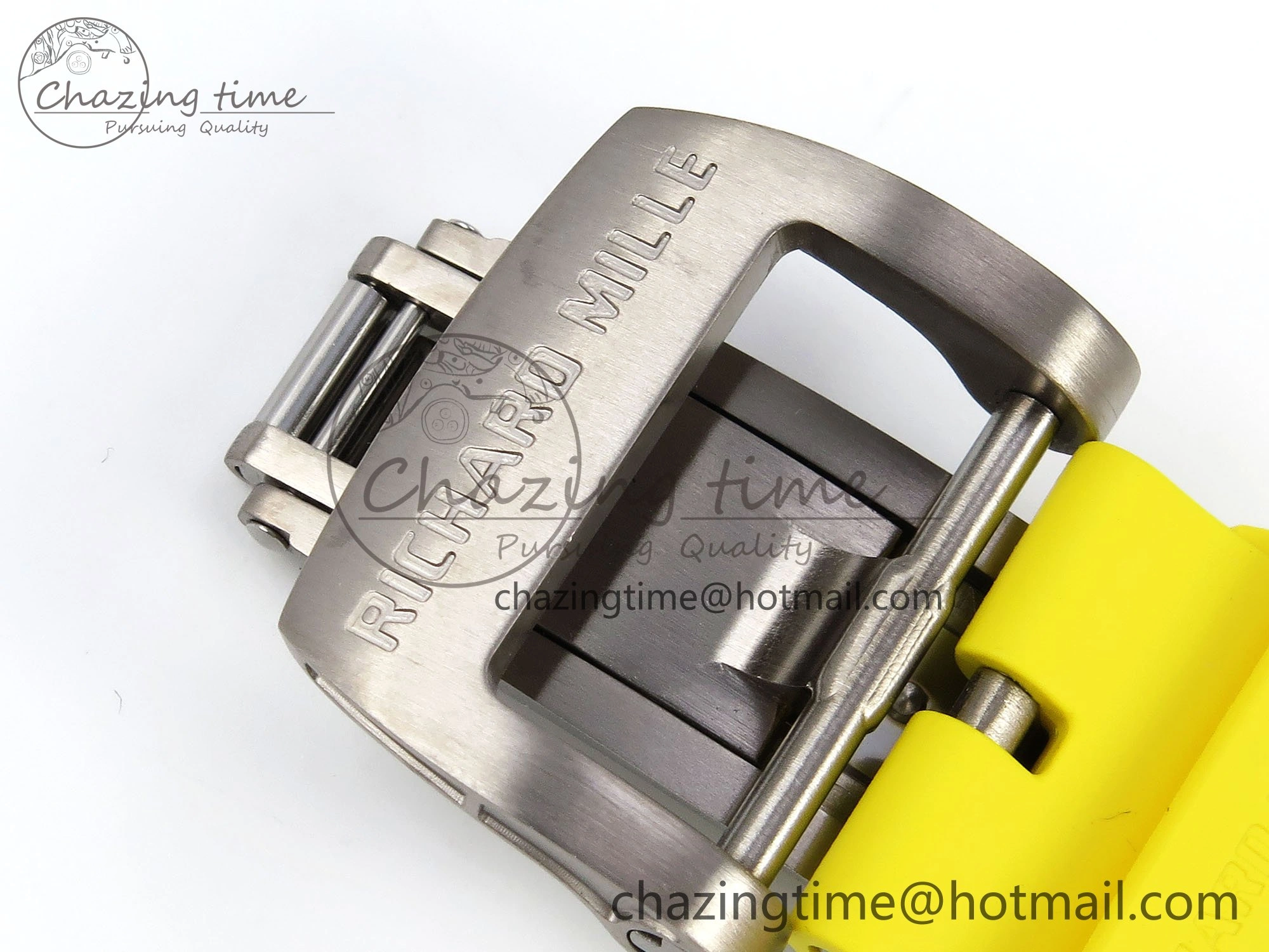 RM035 Red Carbon SONIC Best Edition Skeleton Dial on Yellow Rubber Strap Clone RMUL2