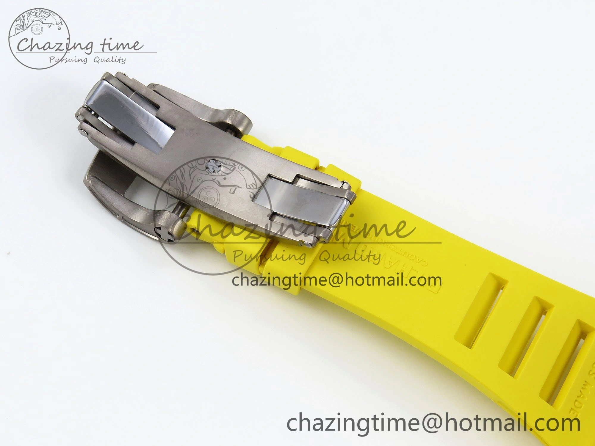 RM035 Red Carbon SONIC Best Edition Skeleton Dial on Yellow Rubber Strap Clone RMUL2