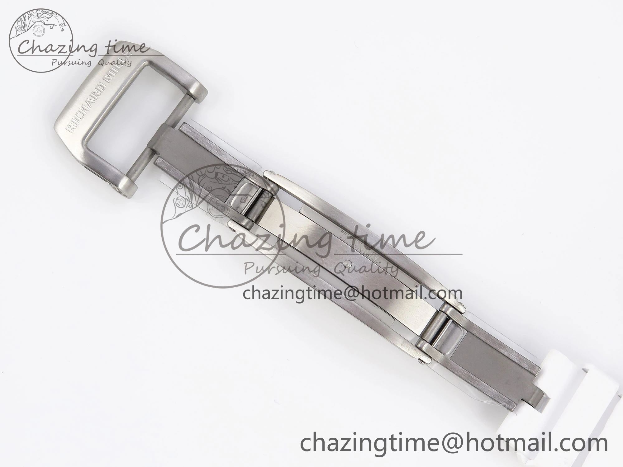 RM035 Transparent RMF Best Edition Skeleton Blue Dial on White Rubber Strap Clone RMUL2