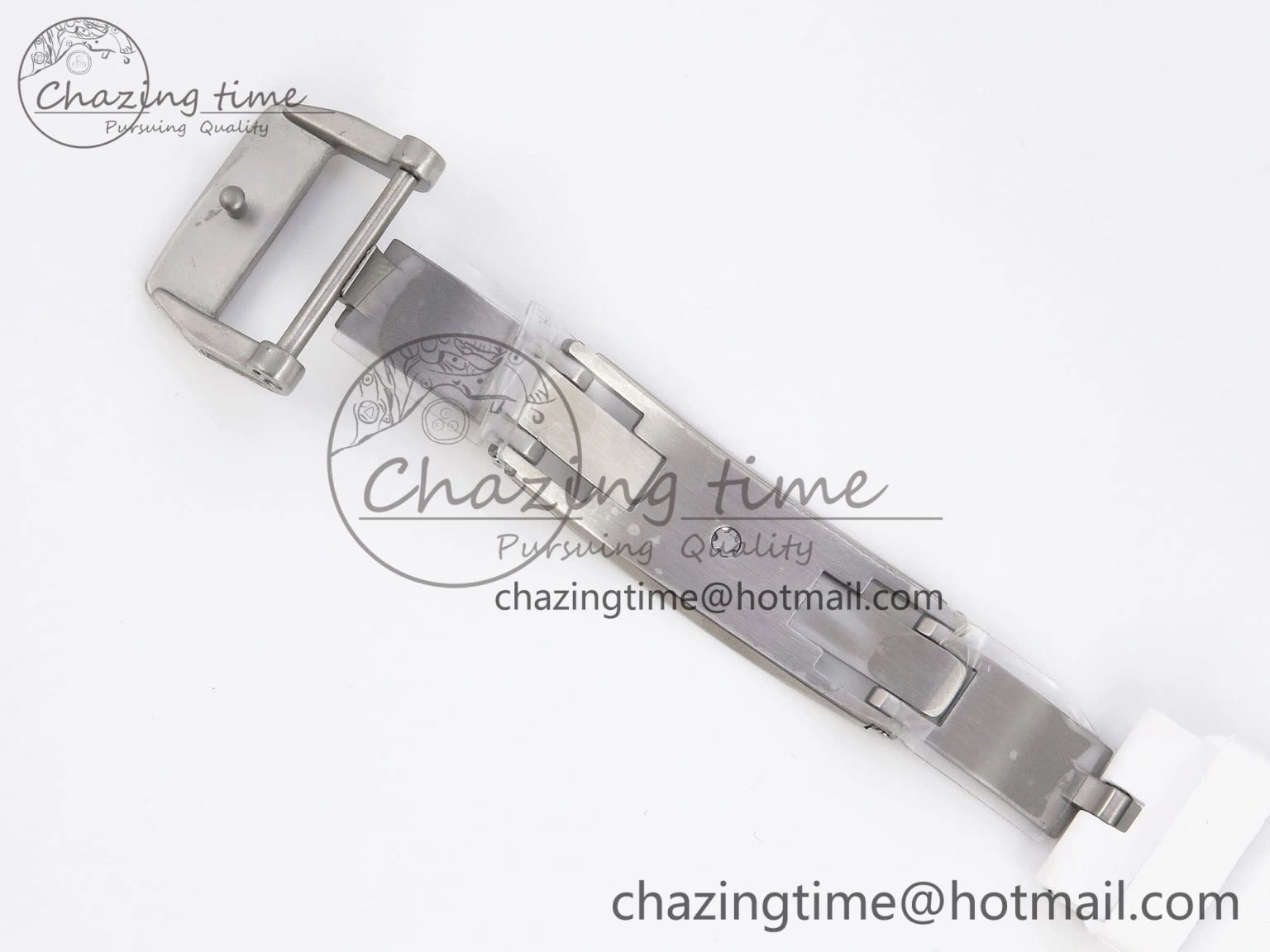 RM035 Transparent RMF Best Edition Skeleton Blue Dial on White Rubber Strap Clone RMUL2