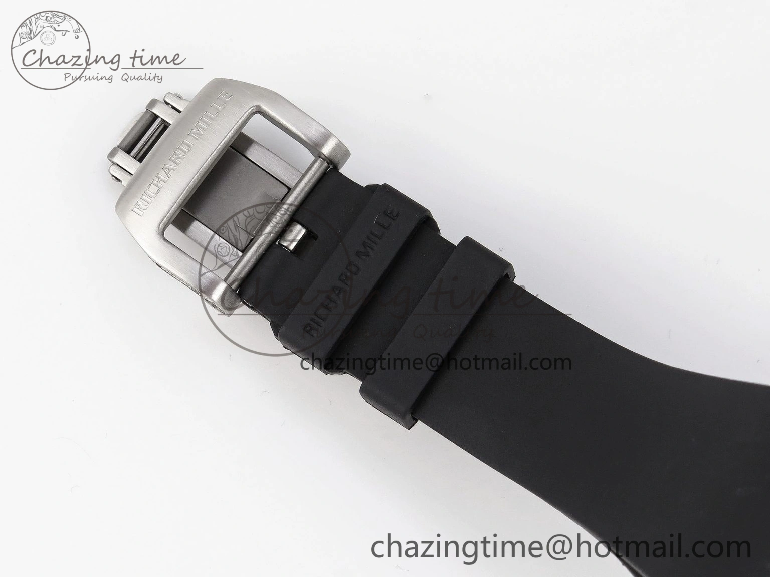 RM035 Transparent RMF Best Edition Skeleton Dial on Black Rubber Strap Clone RMUL2