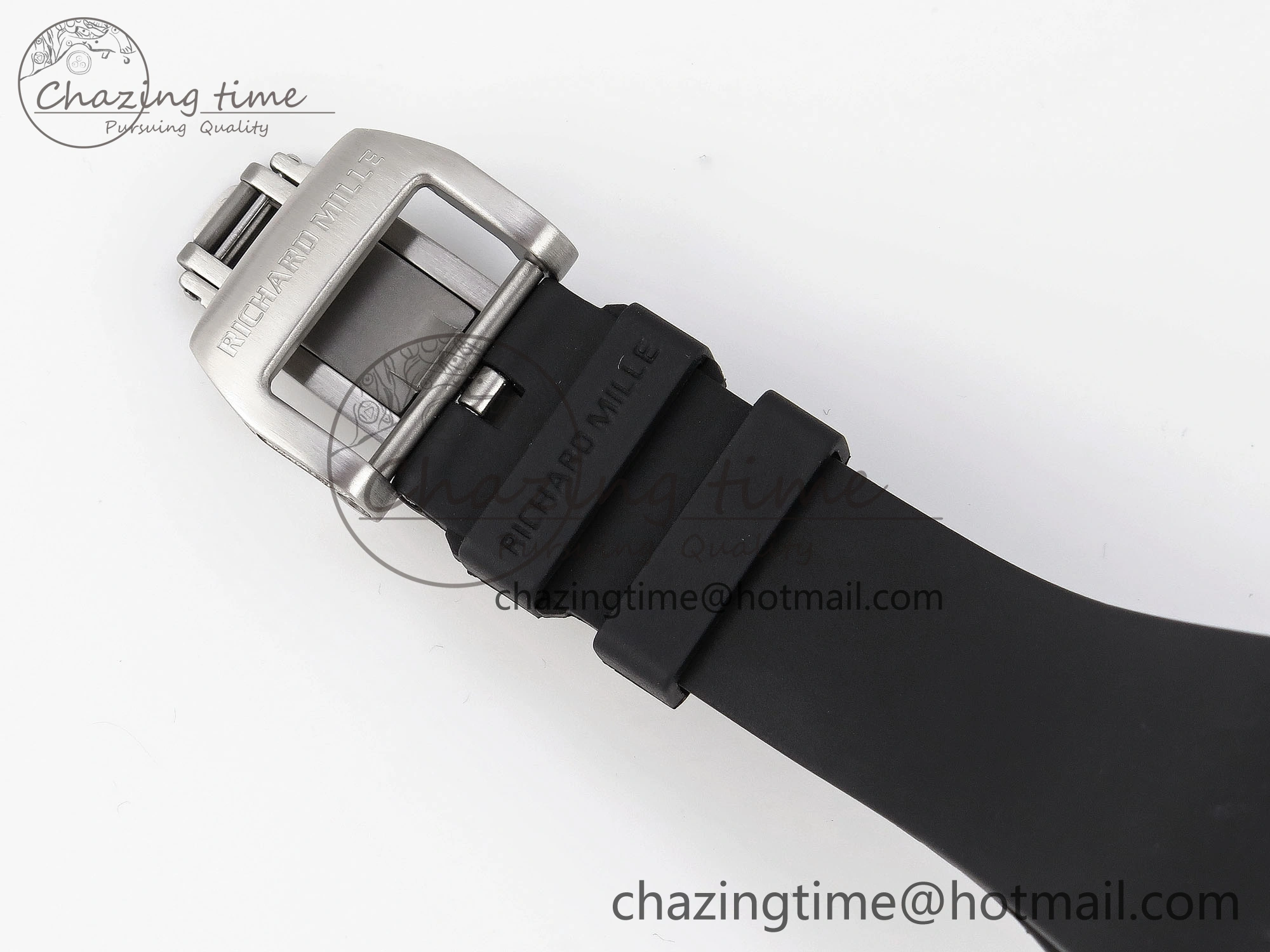 RM035 Transparent RMF Best Edition Skeleton Dial on Black Rubber Strap Clone RMUL2