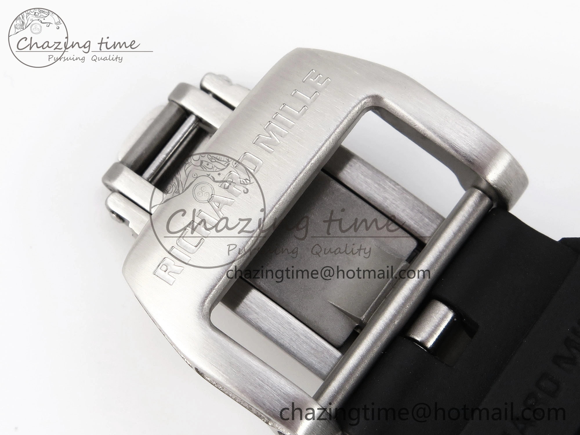 RM035 Transparent RMF Best Edition Skeleton Dial on Black Rubber Strap Clone RMUL2
