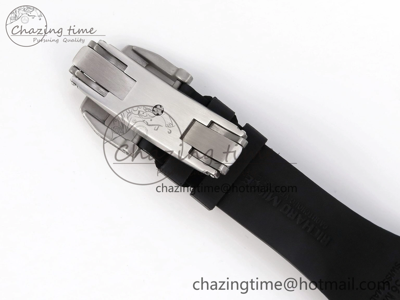 RM035 Transparent RMF Best Edition Skeleton Dial on Black Rubber Strap Clone RMUL2