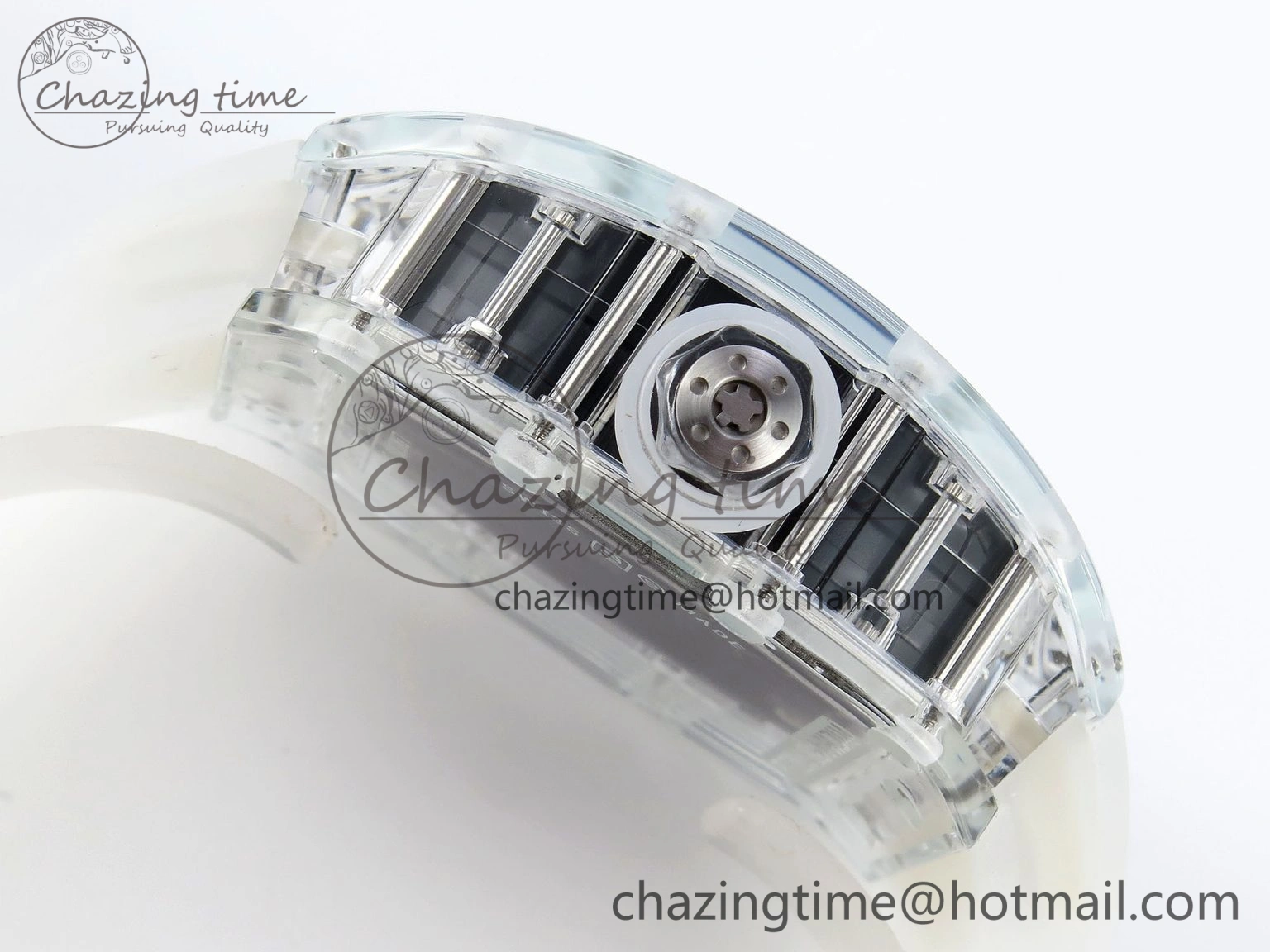 RM035 Transparent RMF Best Edition Skeleton Dial on Translucent Rubber Strap Clone RMUL2