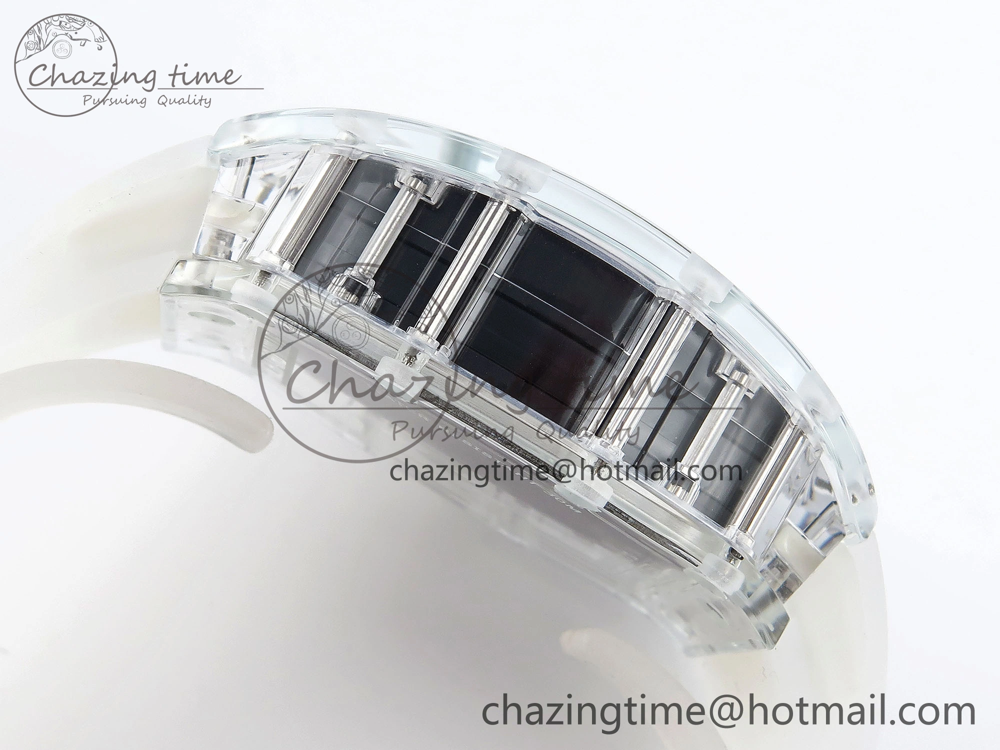 RM035 Transparent RMF Best Edition Skeleton Dial on Translucent Rubber Strap Clone RMUL2