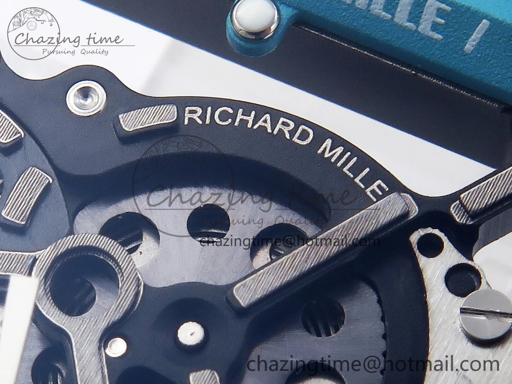 RM035 Transparent SONIC Best Edition Skeleton Blue Dial on White Nylon Strap Clone RMUL2