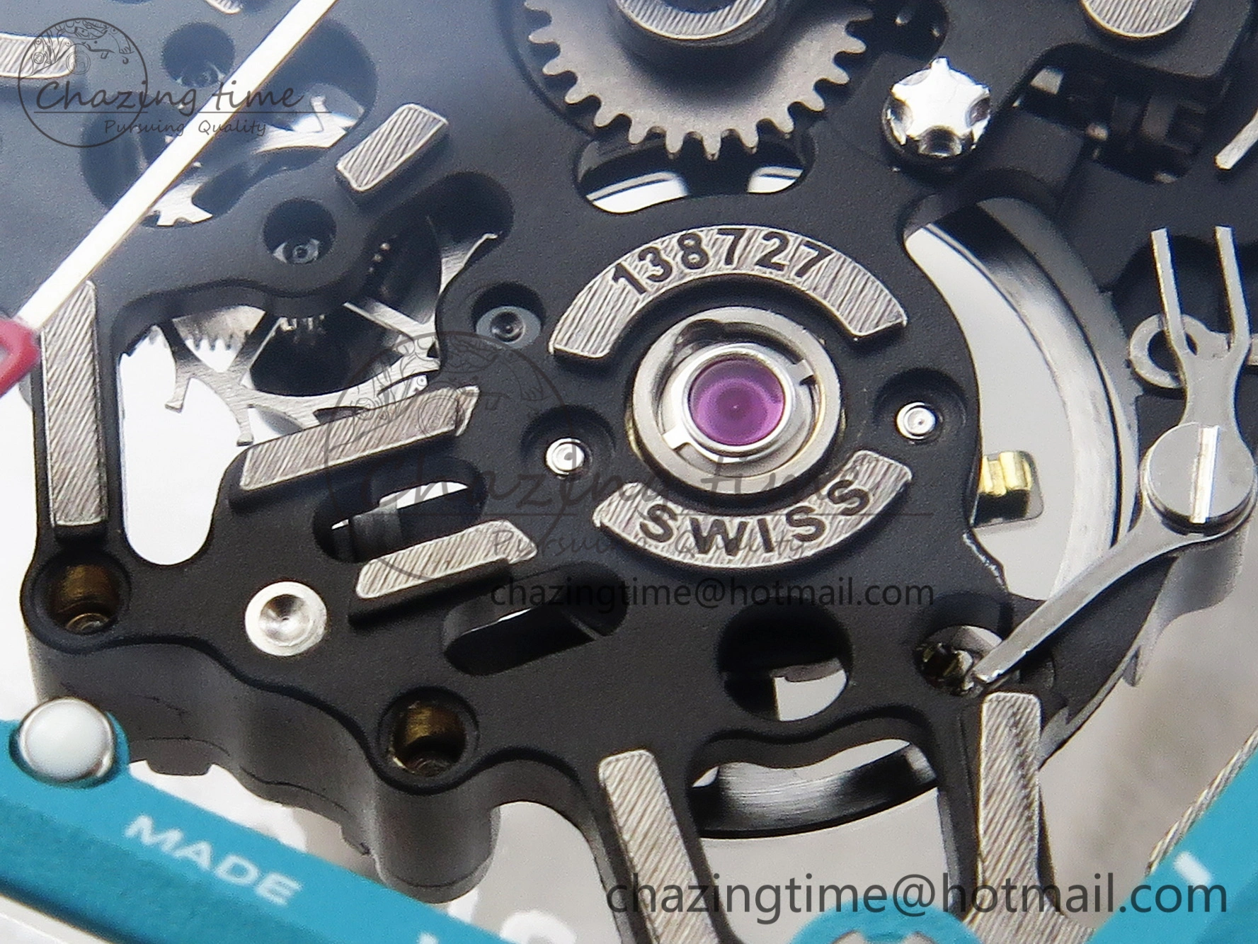 RM035 Transparent SONIC Best Edition Skeleton Blue Dial on White Nylon Strap Clone RMUL2