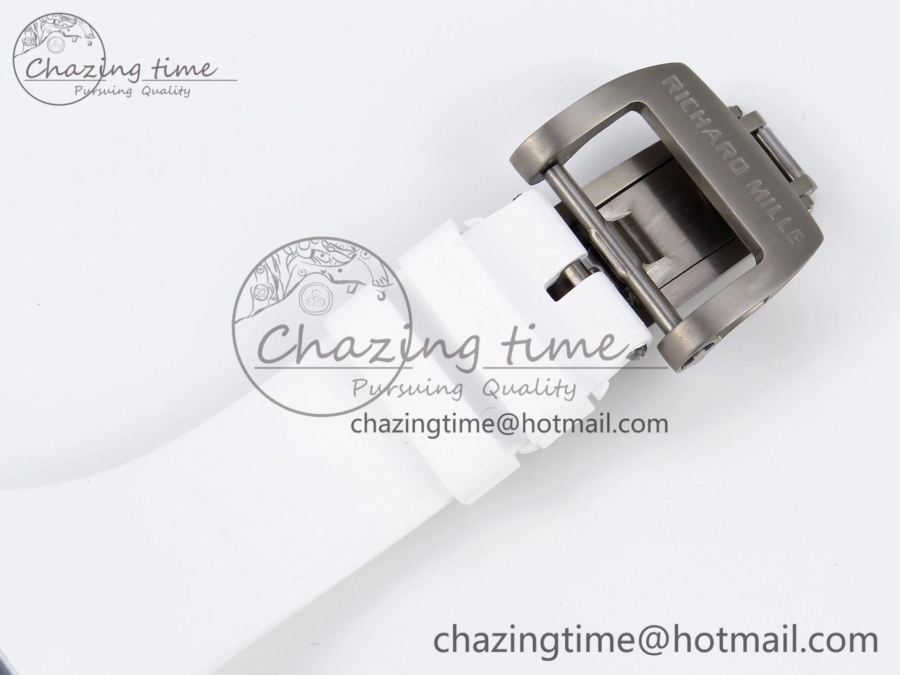 RM035 Transparent SONIC Best Edition Skeleton Blue Dial on White Nylon Strap Clone RMUL2