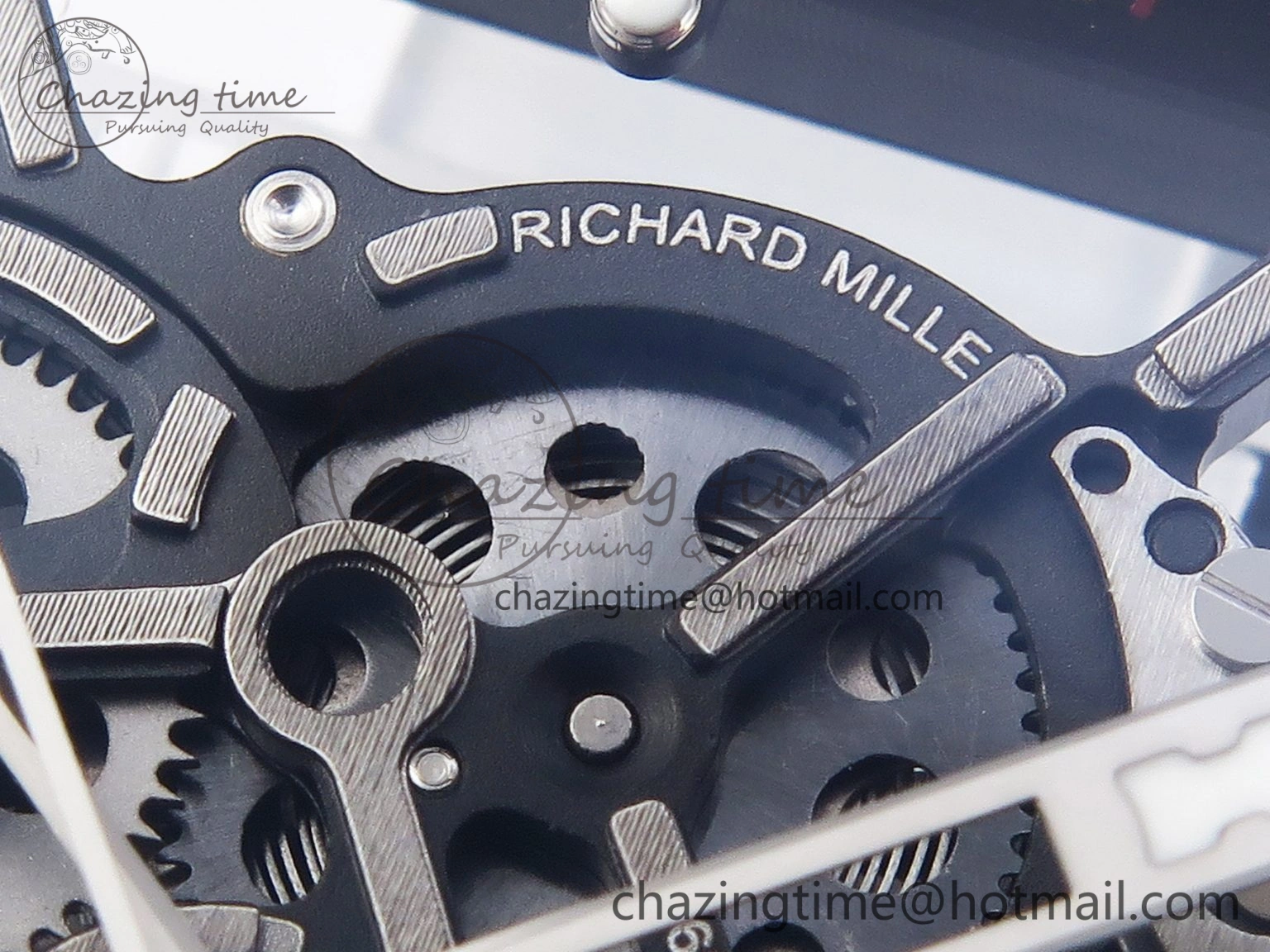 RM035 Transparent SONIC Best Edition Skeleton Dial on Black Nylon Strap Clone RMUL2