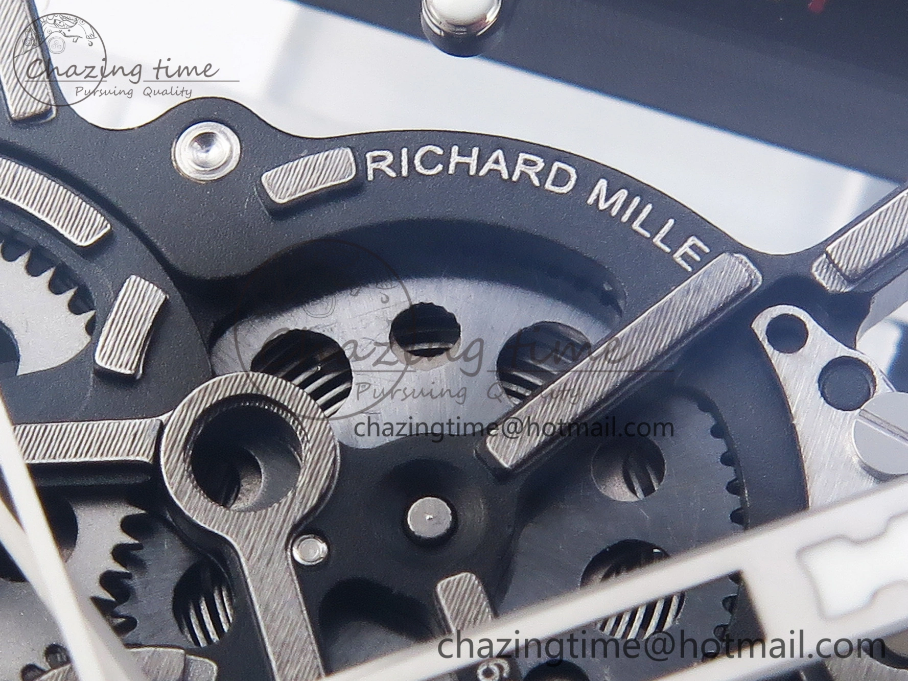 RM035 Transparent SONIC Best Edition Skeleton Dial on Black Nylon Strap Clone RMUL2
