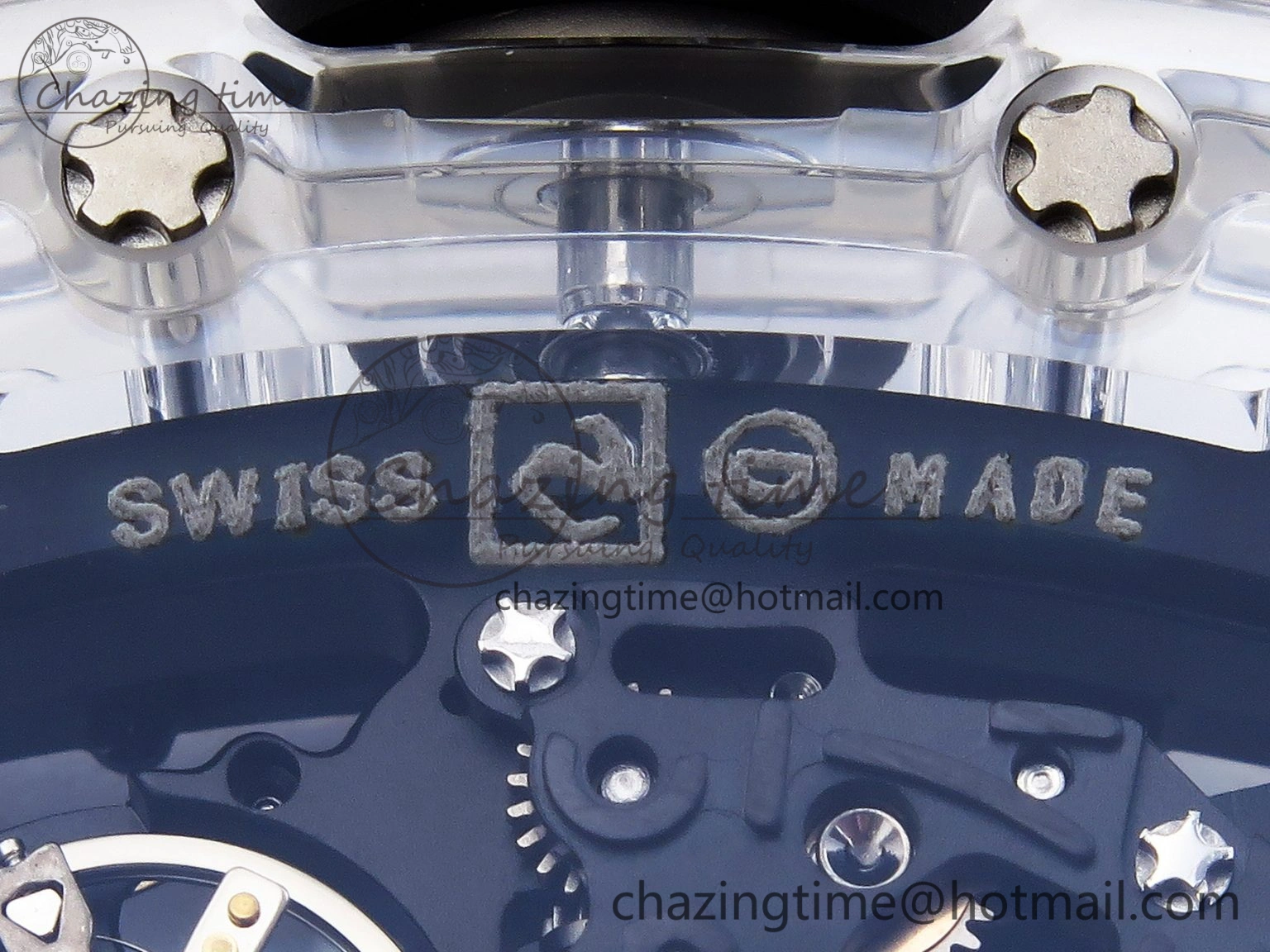 RM035 Transparent SONIC Best Edition Skeleton Dial on Black Nylon Strap Clone RMUL2