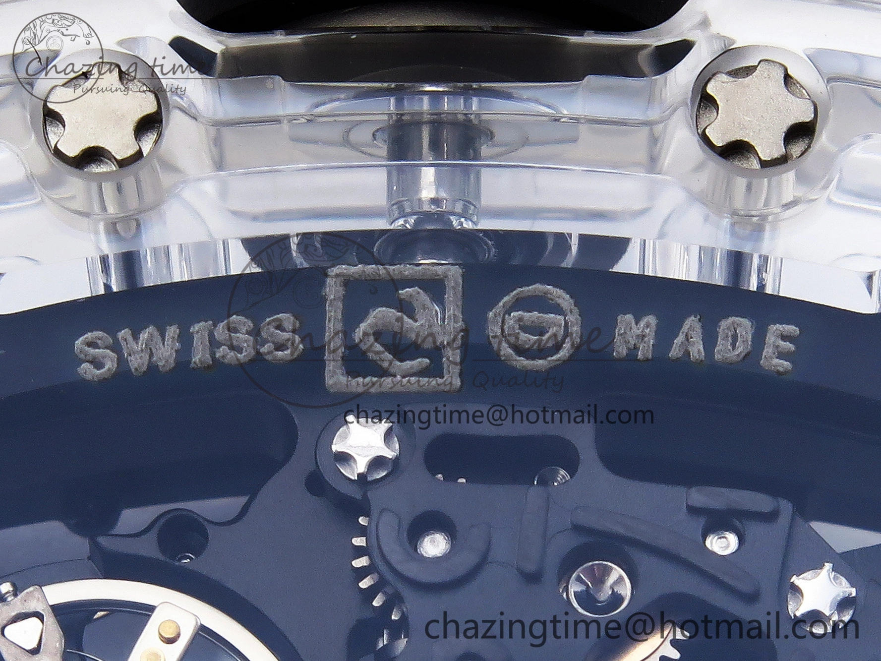 RM035 Transparent SONIC Best Edition Skeleton Dial on Black Nylon Strap Clone RMUL2