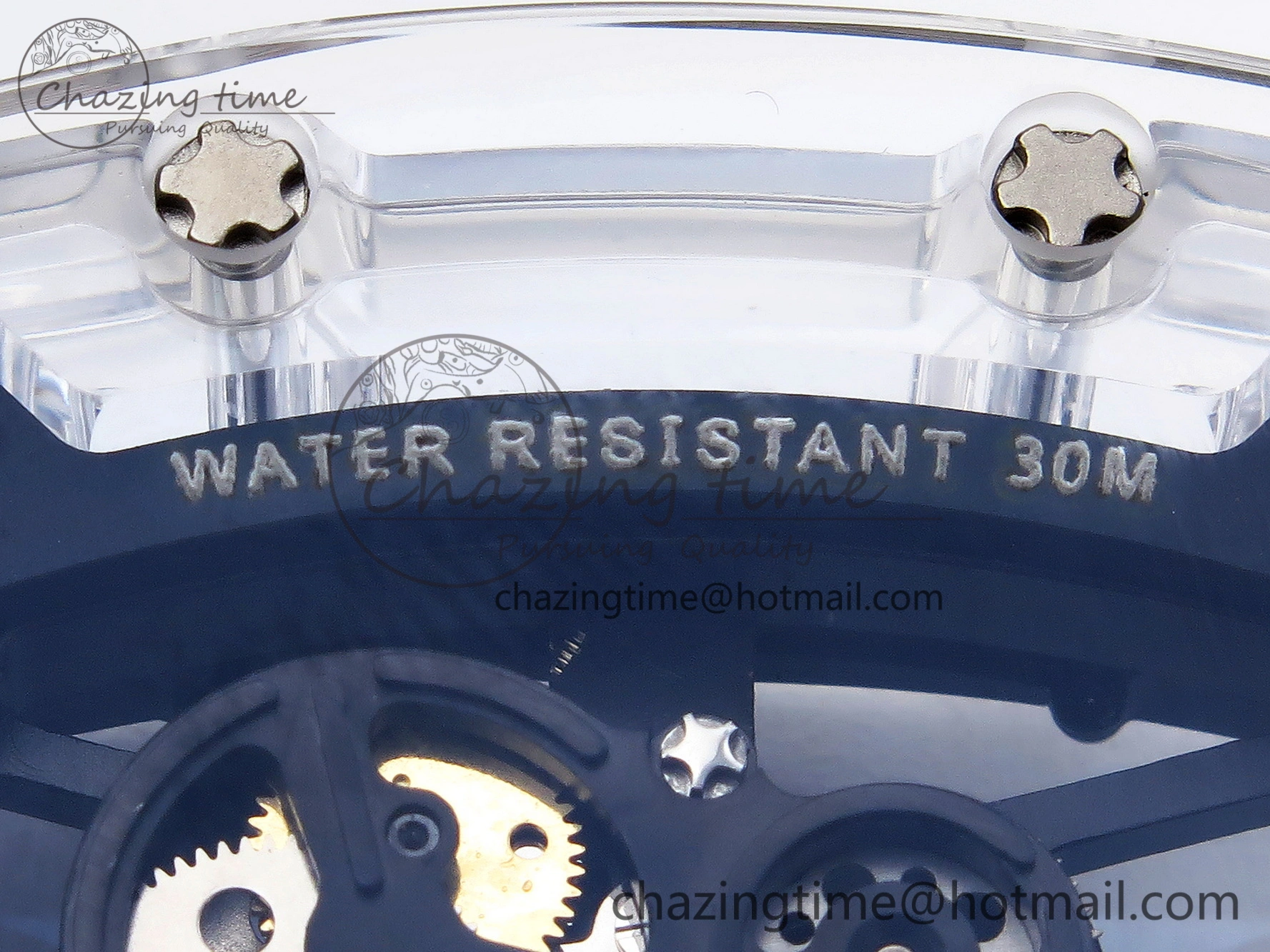 RM035 Transparent SONIC Best Edition Skeleton Dial on Black Nylon Strap Clone RMUL2