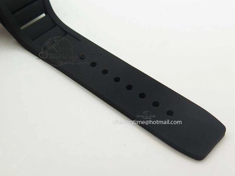 RM038 SS Black Skeleton Dial On Black Rubber Strap MIYOTA9015 RMF