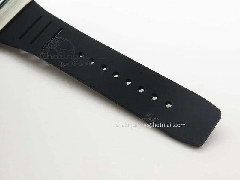 RM038 SS Black Skeleton Dial On Black Rubber Strap MIYOTA9015 RMF
