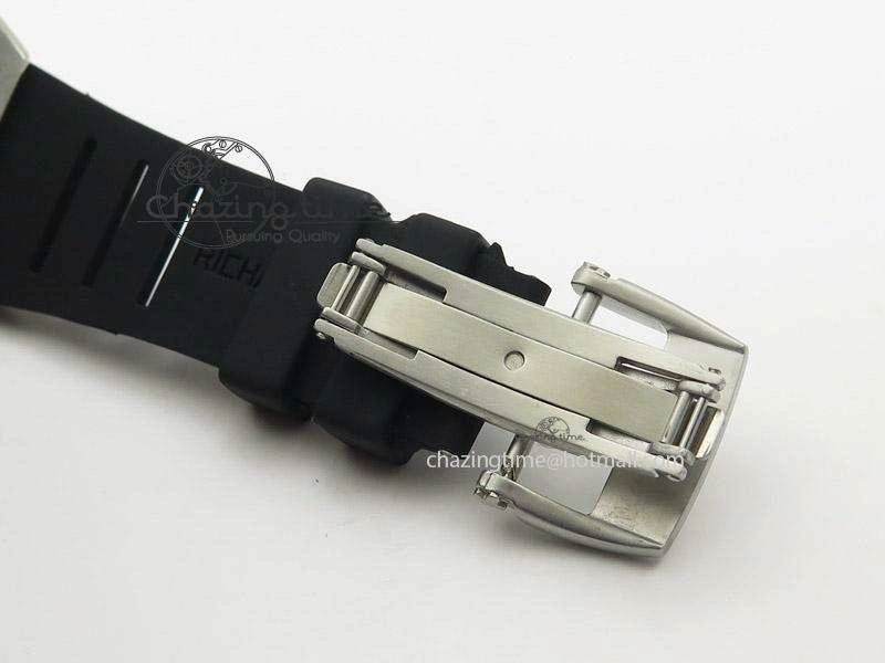 RM038 SS Black Skeleton Dial On Black Rubber Strap MIYOTA9015 RMF