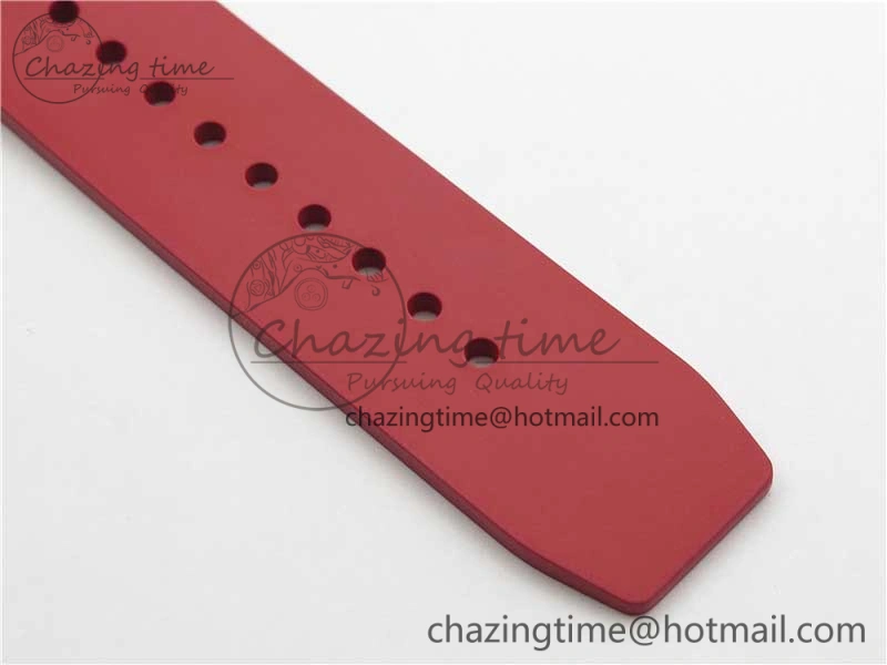 RM052-01 Tourbillon PVD Red Bezel JBF Best Edition Skeleton Dial on Red Rubber Strap