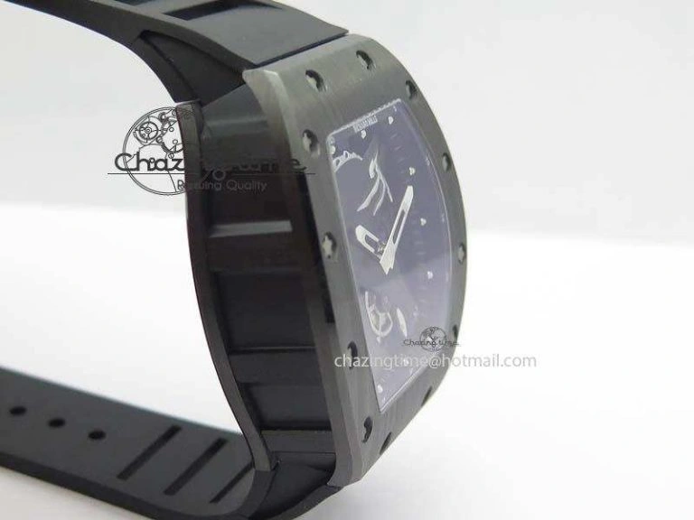 RM052-2 Black Ceramic Horse Dial On Black Rubber Strap MIYOTA8215 KVF