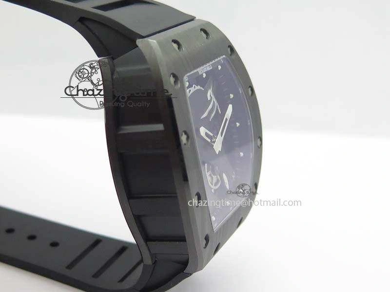 RM052-2 Black Ceramic Horse Dial On Black Rubber Strap MIYOTA8215 KVF