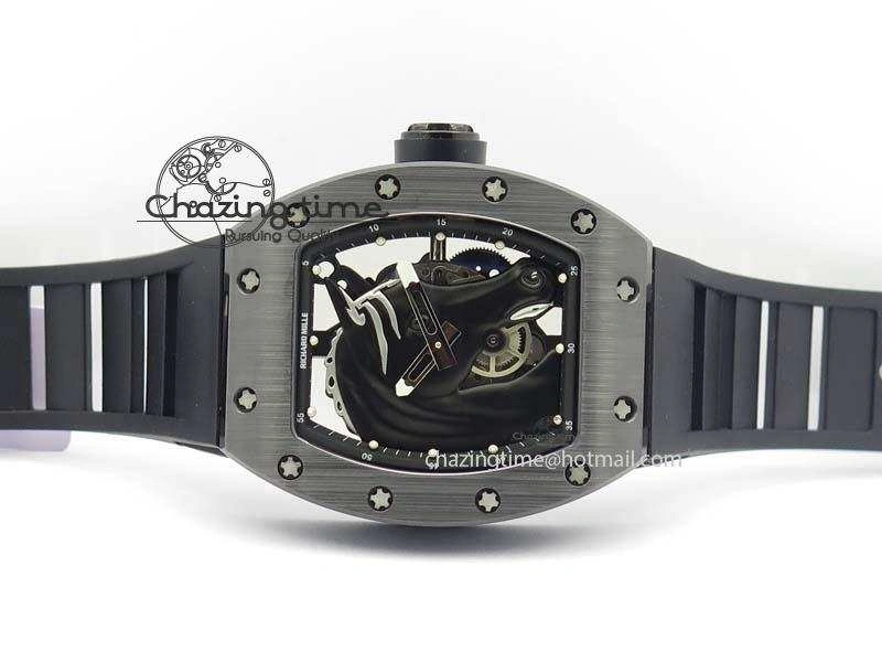 RM052-2 Black Ceramic Horse Dial On Black Rubber Strap MIYOTA8215 KVF