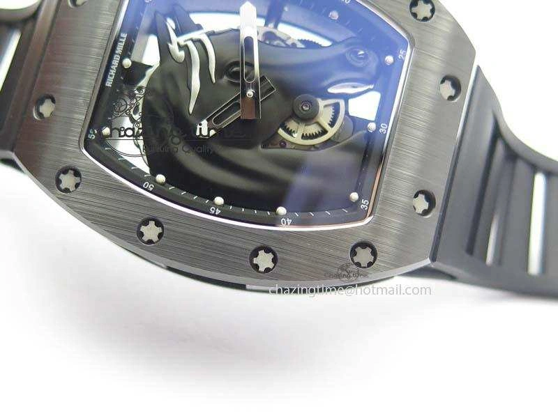 RM052-2 Black Ceramic Horse Dial On Black Rubber Strap MIYOTA8215 KVF