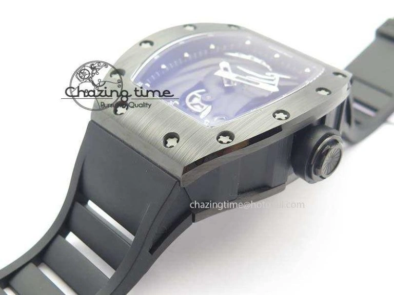 RM052-2 Black Ceramic Horse Dial On Black Rubber Strap MIYOTA8215 KVF