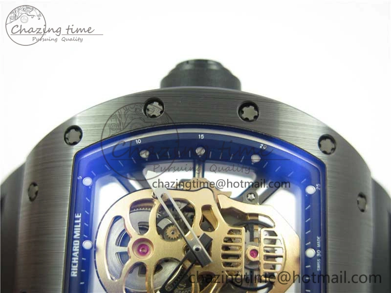 RM052 Skull Black Ceramic ZF 1:1 Best Edition RG Skeleton Dial on Black Rubber Strap NH05A
