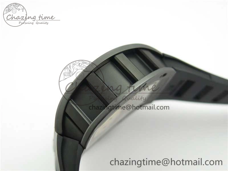 RM052 Skull Black Ceramic ZF 1:1 Best Edition RG Skeleton Dial on Black Rubber Strap NH05A