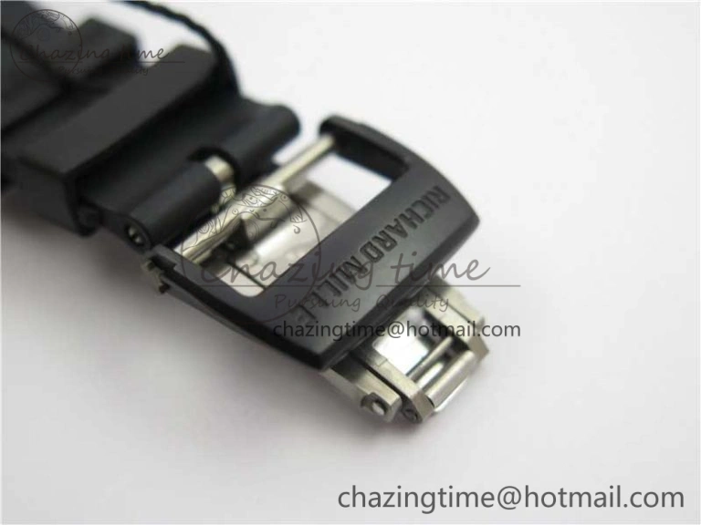 RM052 Skull Black Ceramic ZF 1:1 Best Edition RG Skeleton Dial on Black Rubber Strap NH05A