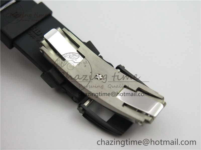 RM052 Skull Black Ceramic ZF 1:1 Best Edition RG Skeleton Dial on Black Rubber Strap NH05A