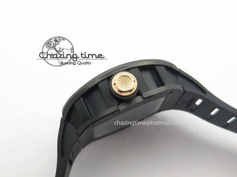 RM052 Skull Ceramic Black Inner Bezel Skeleton Dial On Black Rubber Strap MIYOTA8215 KVF