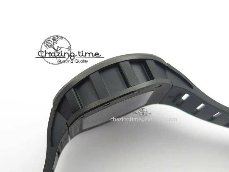 RM052 Skull Ceramic Black Inner Bezel Skeleton Dial On Black Rubber Strap MIYOTA8215 KVF