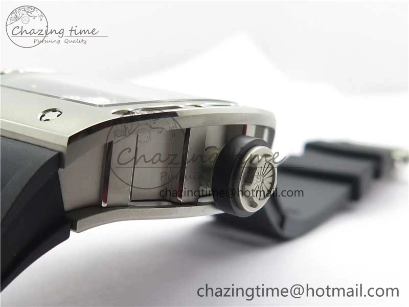 RM052 Skull Titanium Real Tourbillon JBF 1:1 Best Edition Skull Dial on Black Rubber Strap