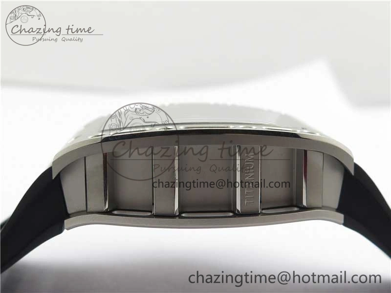 RM052 Skull Titanium Real Tourbillon JBF 1:1 Best Edition Skull Dial on Black Rubber Strap