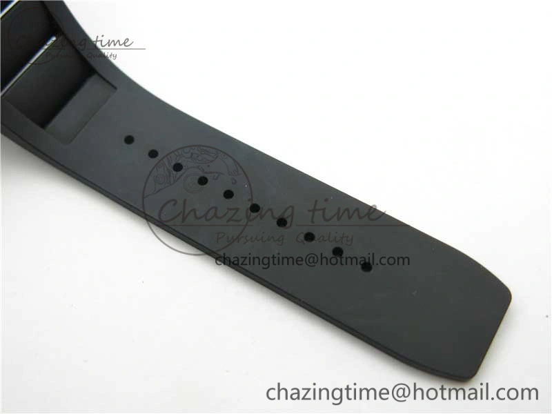 RM052 Skull Titanium ZF 1:1 Best Edition Skeleton Dial on Black Rubber Strap NH05A