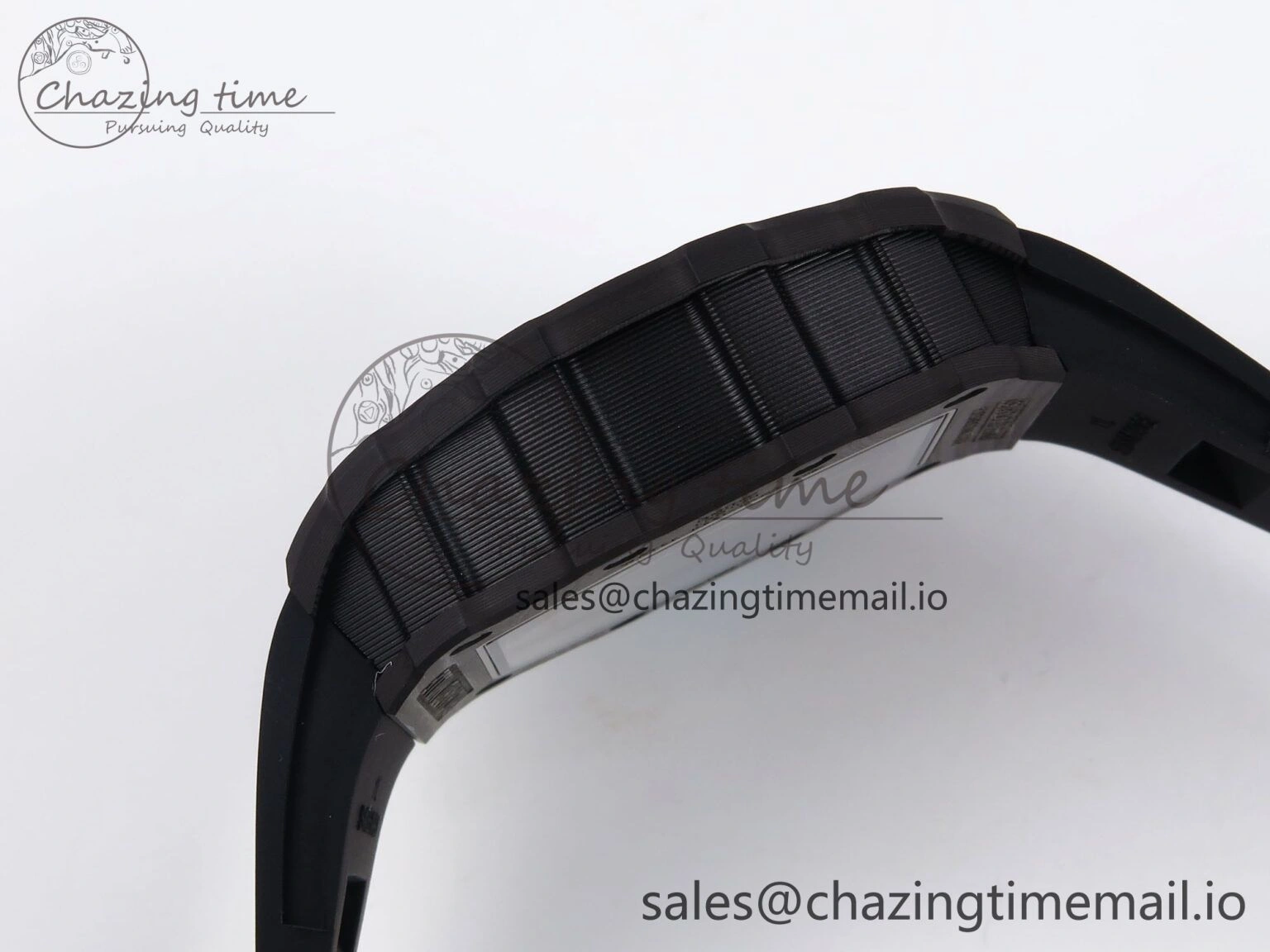 RM053-01 Real Forge Carbon JBF Best Edition Skeleton Dial on Black Rubber Strap Asian Movement