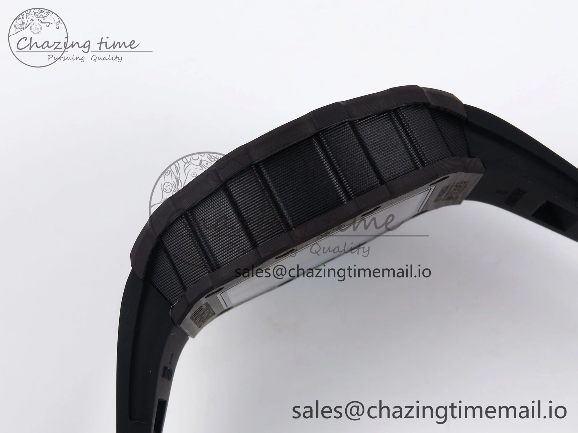 RM053-01 Real Forge Carbon JBF Best Edition Skeleton Dial on Black Rubber Strap Asian Movement